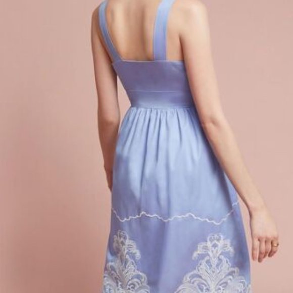 Anthropologie Foxiedox Uma Embroidered Dress Size Small Petite - Picture 2 of 5
